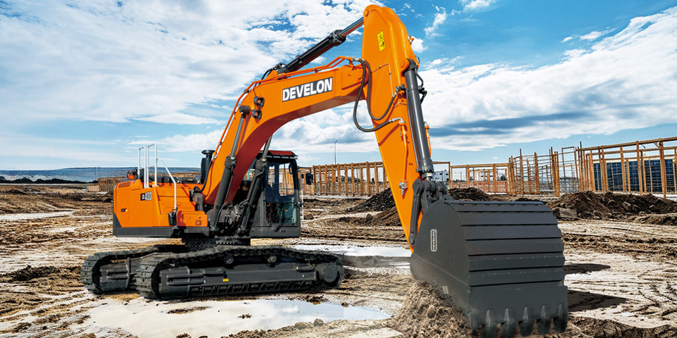 DX400, HD Construction Equipment's DEVELON 40-ton smart excavator